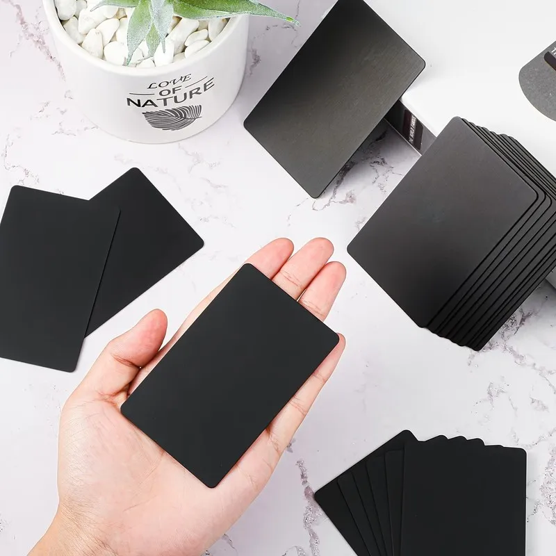 

41pcs Black Engraving Practice Aluminum Plate Moderate Thickness Card Hard Alloy Sheet for Beginner Laser Marking Training Use