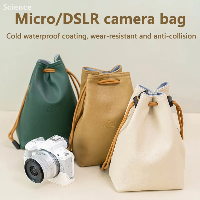حقيبة كاميرا لكانون نيكون فوجي بنتاكس حقيبة عدسات السفر مقاوم للماء حقيبة كاميرا واقية ل DSLR آيفون 15 Airpod برو الحقيبة