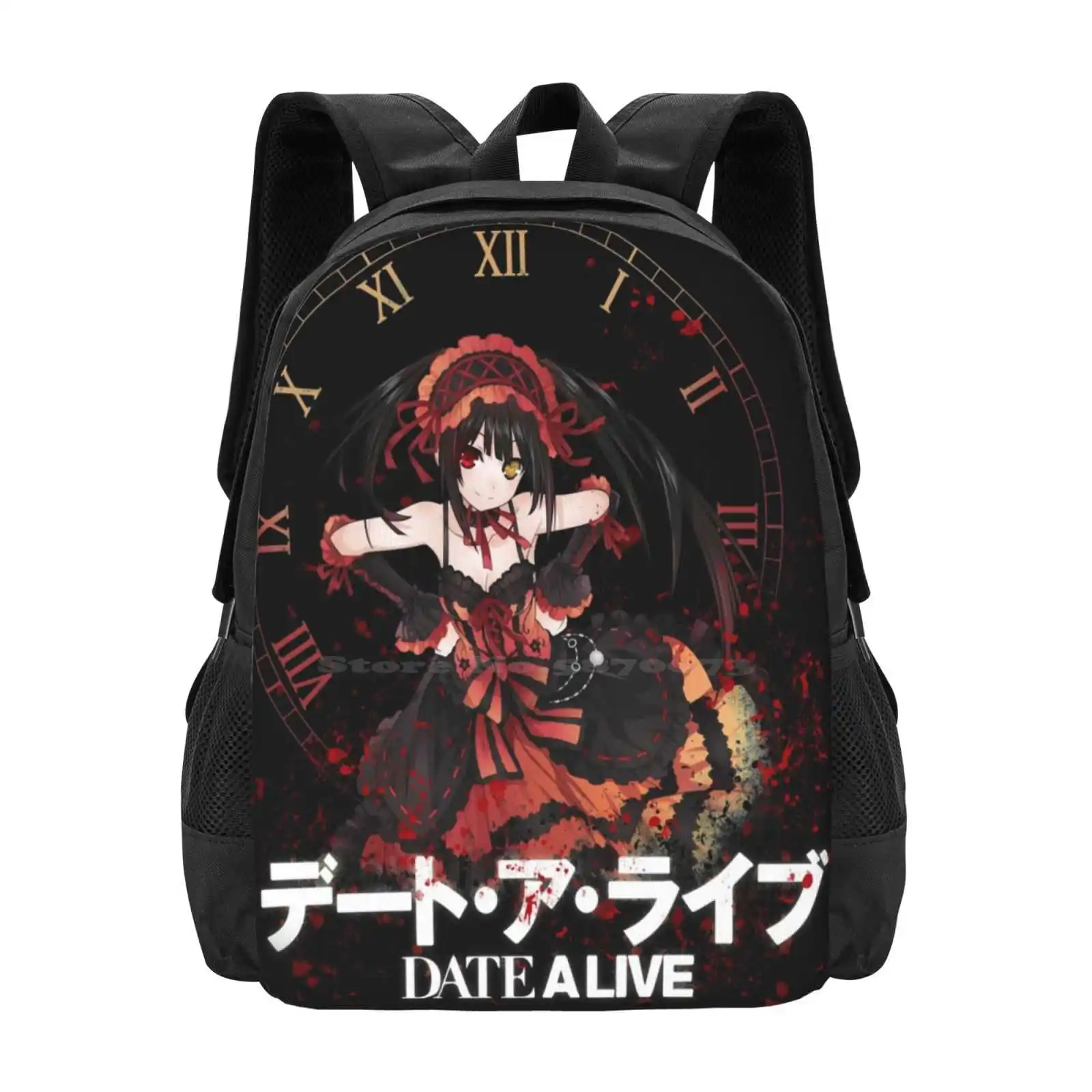 

Горячая Распродажа, рюкзак Kurumi - Date A Live, модные сумки, часы Kurumi Date A Live kotory манга, часы Time, черные, Waifu yдругих