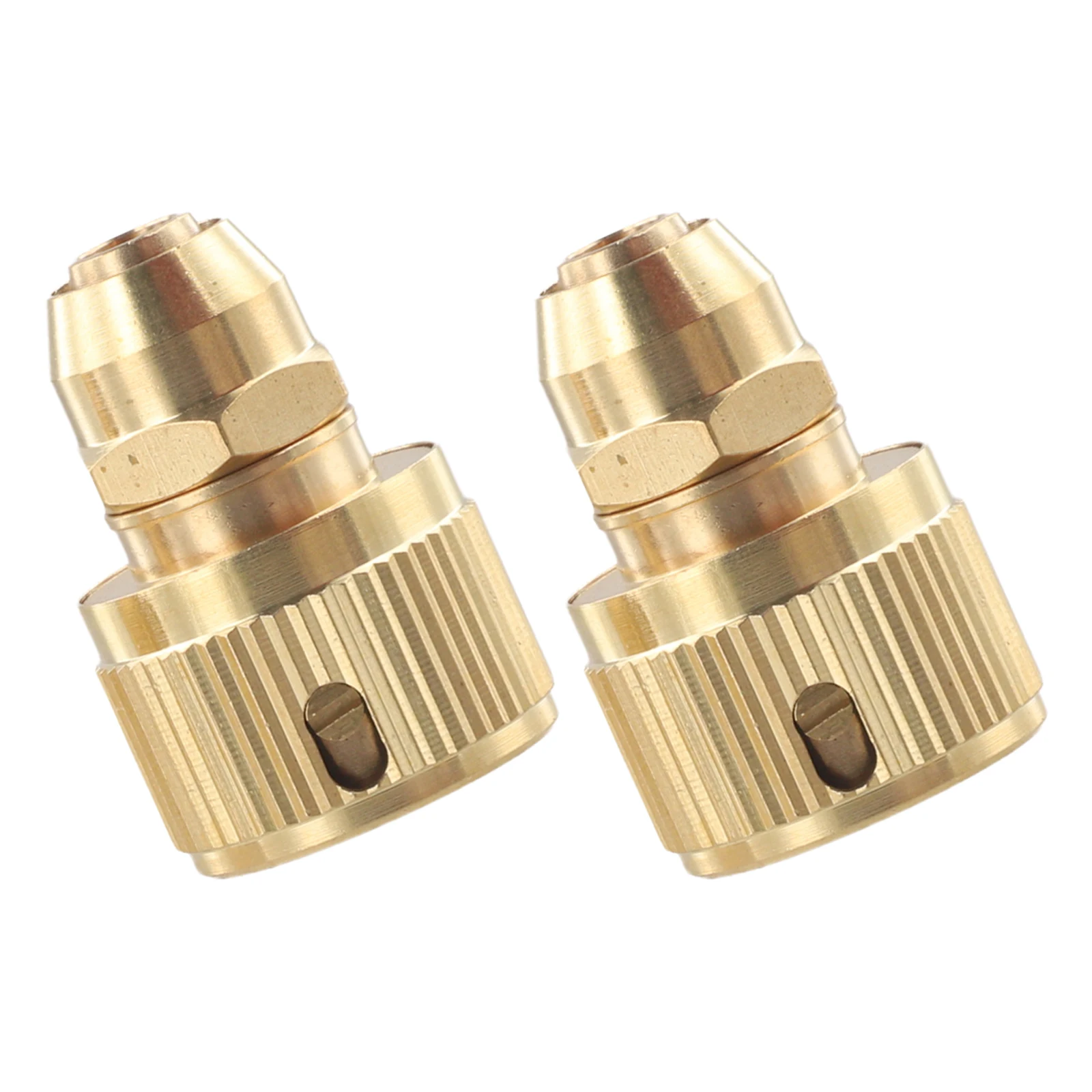 Expandable Hose Repair Adaptor 2pcs Brass Connector Threaded Fitting for Garden Hose 3/8 inch Hose Compatibility