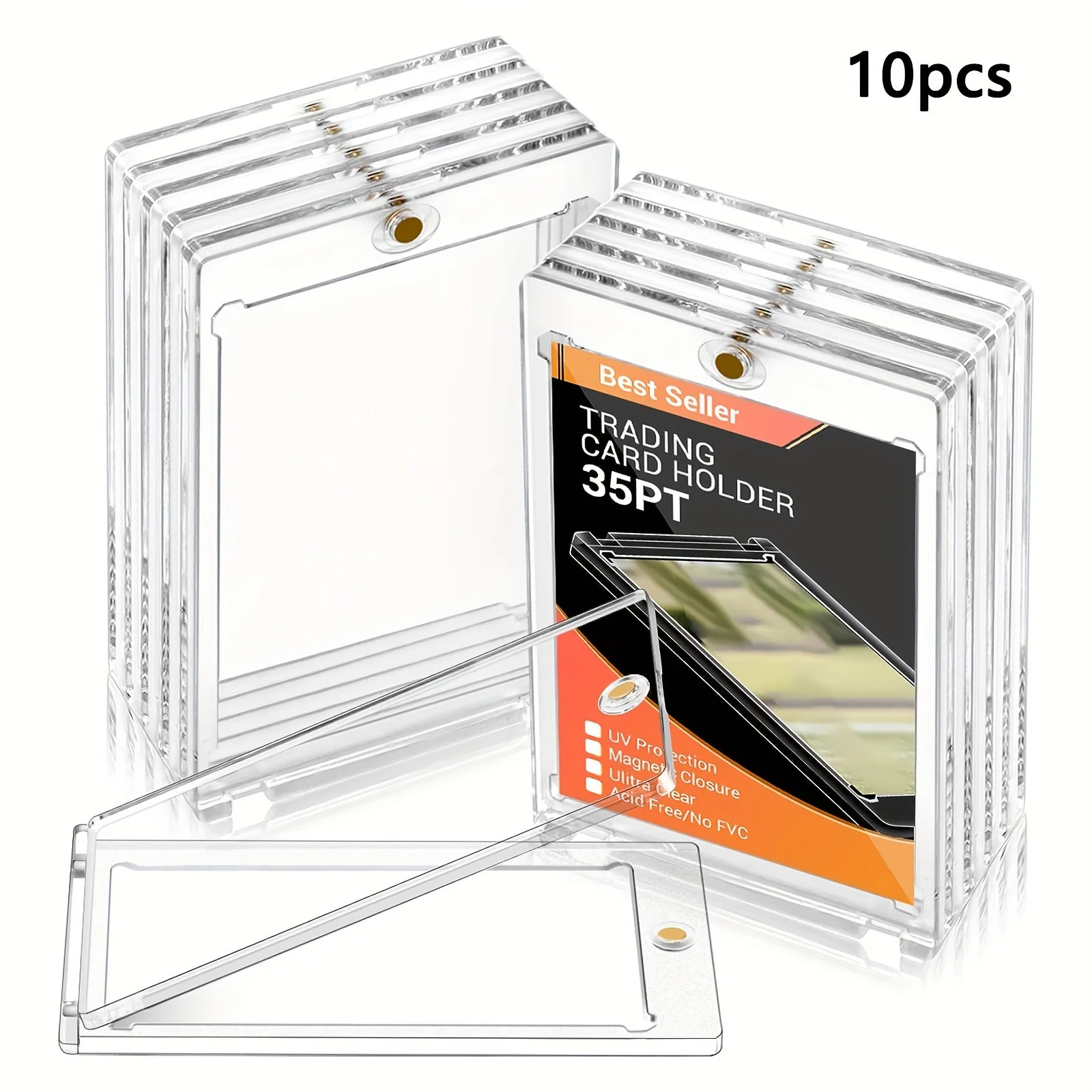 Clip de tarjeta acrílico resistente a los rayos UV 35PT de alta calidad, pantalla de tarjeta de béisbol transparente, adecuado para coleccionistas y jugadores