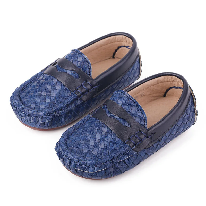 2024 New Children's Casual Leather Shoes Comfortable Walking Shoes Kids Brand Slip on Shoes Leather Kids Moccasins