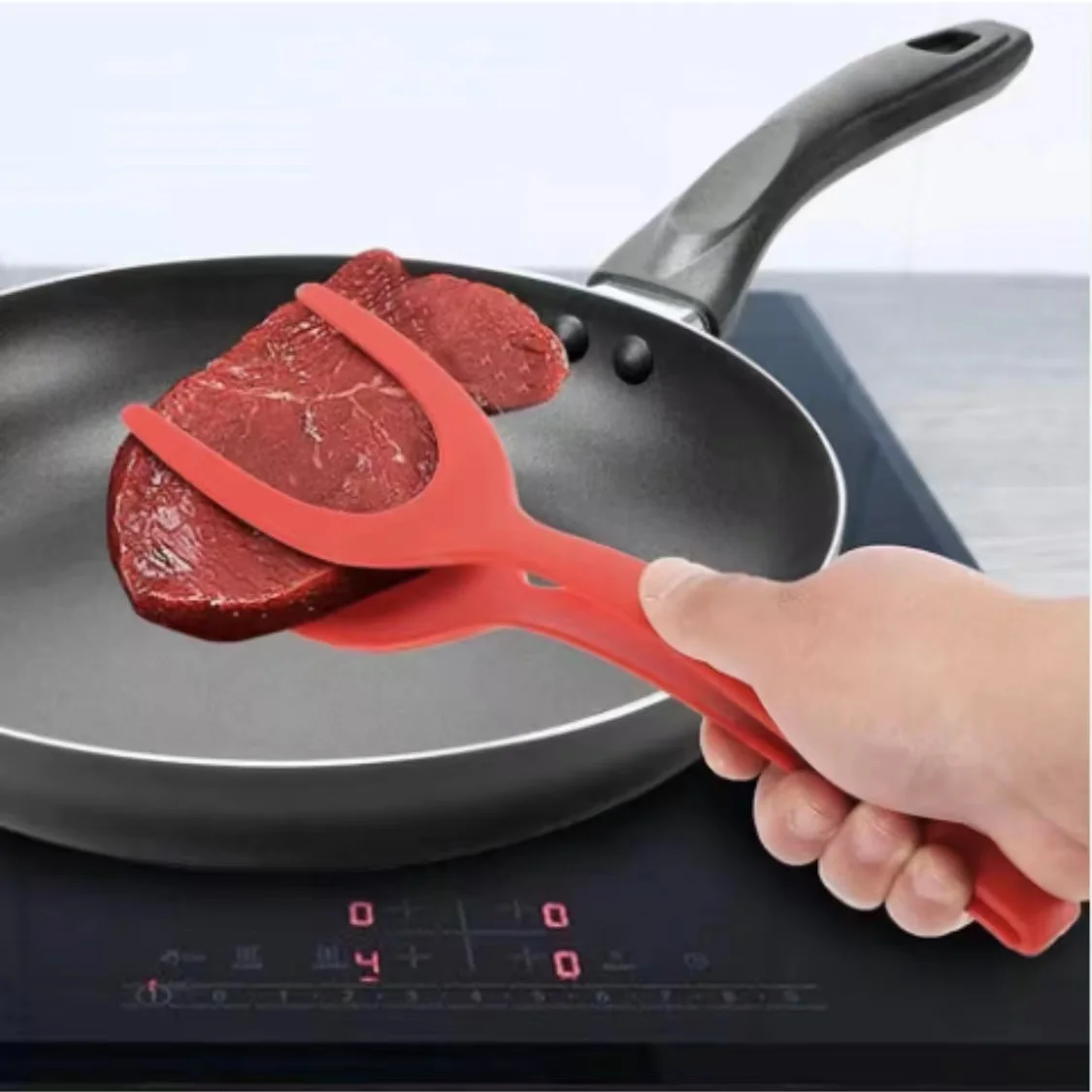 2 In 1 Non-stick Fried Egg Turners Pancake Toasted Bread Grip And Flip Spatula Kitchen Utensils Cooking Tool Kitchen Accessories