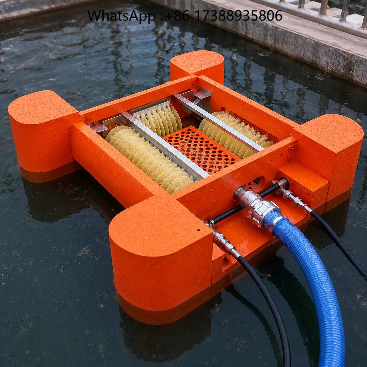 Floating Disc Oil Skimmer Rotary Brush Surface Oil Recovery Equipment for Industrial Wastewater Petrochemical Marine Use