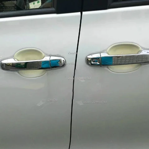 Хромированная крышка дверной ручки для Toyota Sienta NHP170 2015 2016 2017 2018, крышка для отделки, аксессуары для защиты от внешнего света 12P