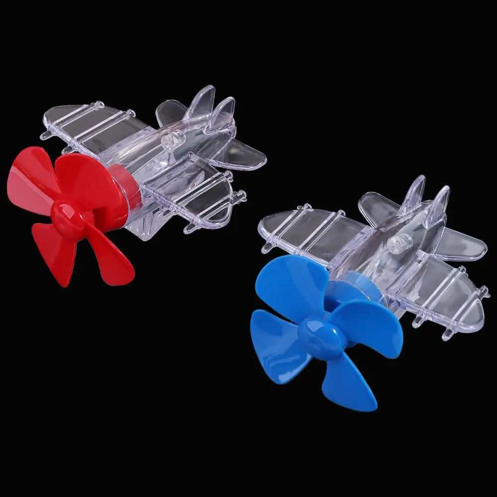 

With Traceless Adhesive Small Airplane Car Decorations Wind Power Generation Safe Riding Mini Airplane LED Light Creative