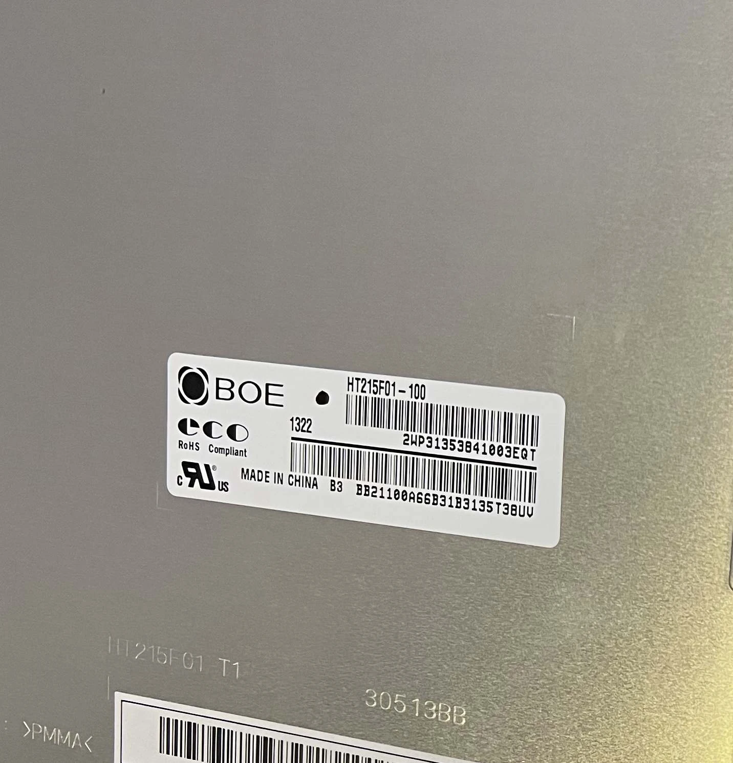 Panneau d'affichage LCD HT215F01-100