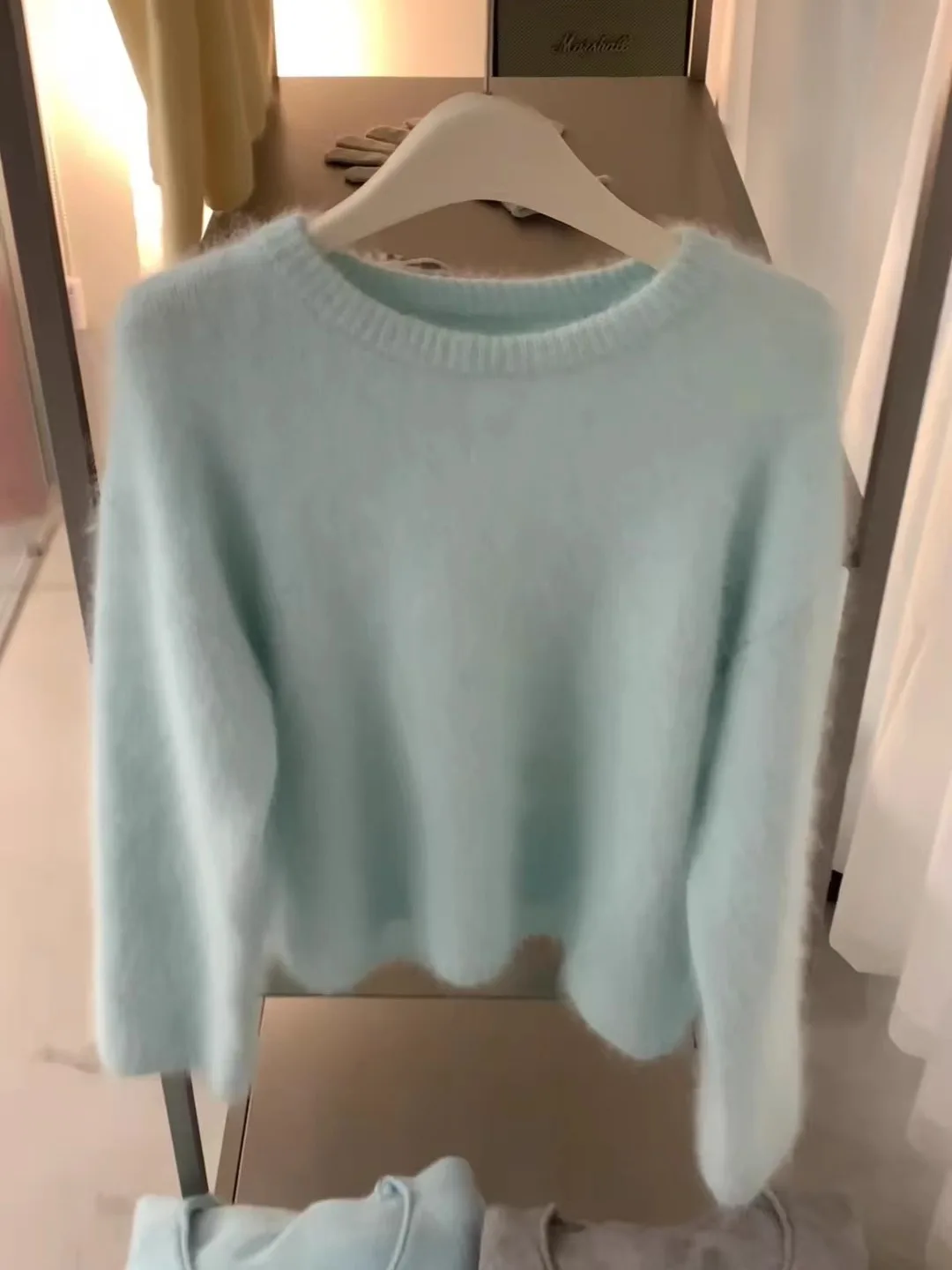 Weicher, sanfter, gestrickter, langer Sve-Pullover mit rundem Ne-Pullover für Damen, lockeres, faionable Herbst-Winter-Anti-Aging-Bequemes Oberteil