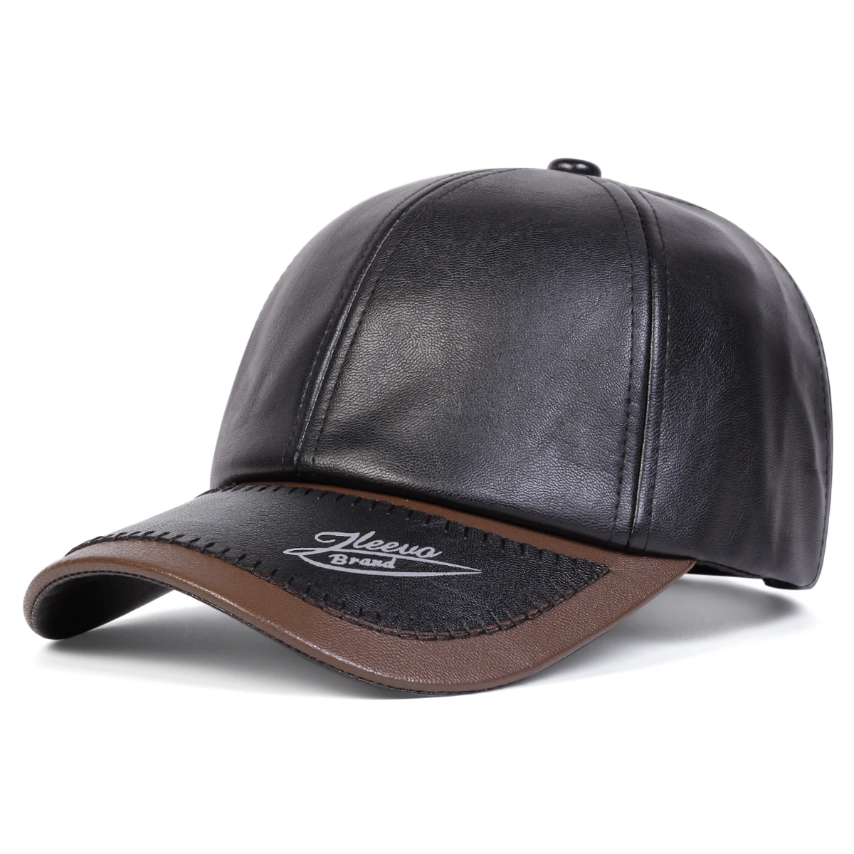 Unisex-Hut mit Schirmmütze und Lederdruck, Baseballkappen für Frühling und Herbst, verstellbare Freizeithüte für den Außenbereich, Sonnenschutzhut – Detail 2