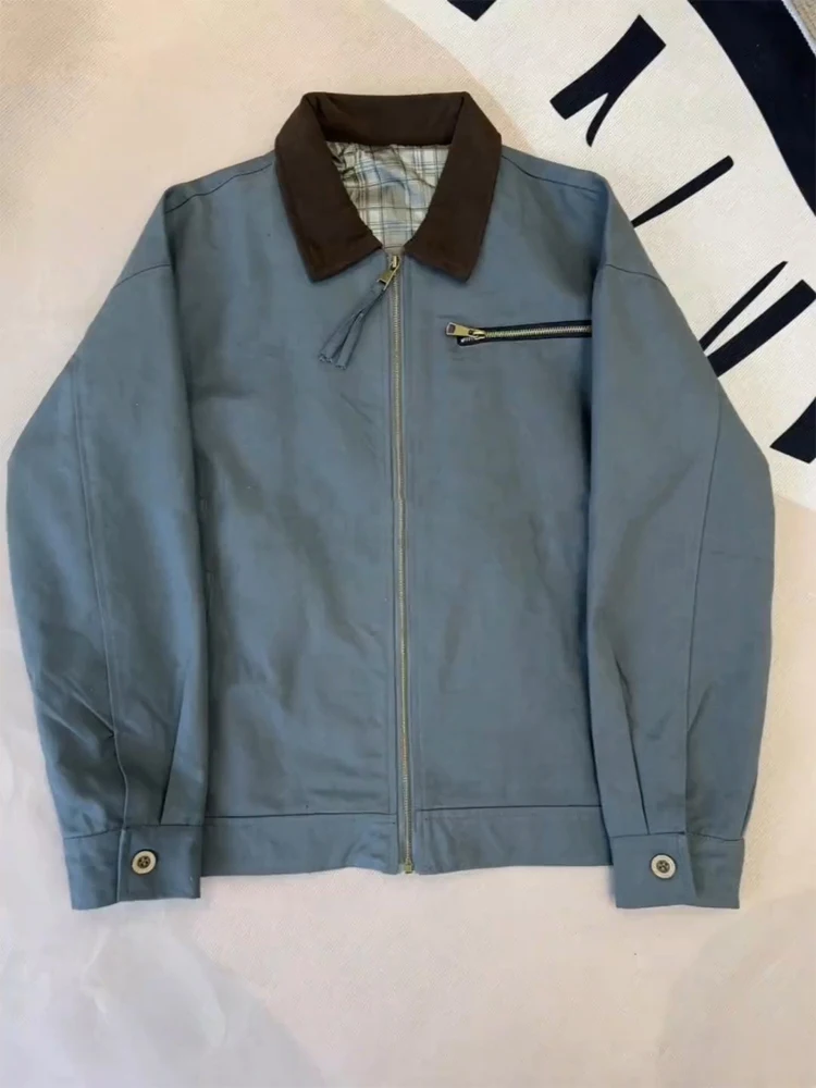 

Olive een Barn Sle Waed Canvas Jaet Мужская осенне-весенняя рабочая одежда Harington Jaet Cleanfit Top Youth Faion