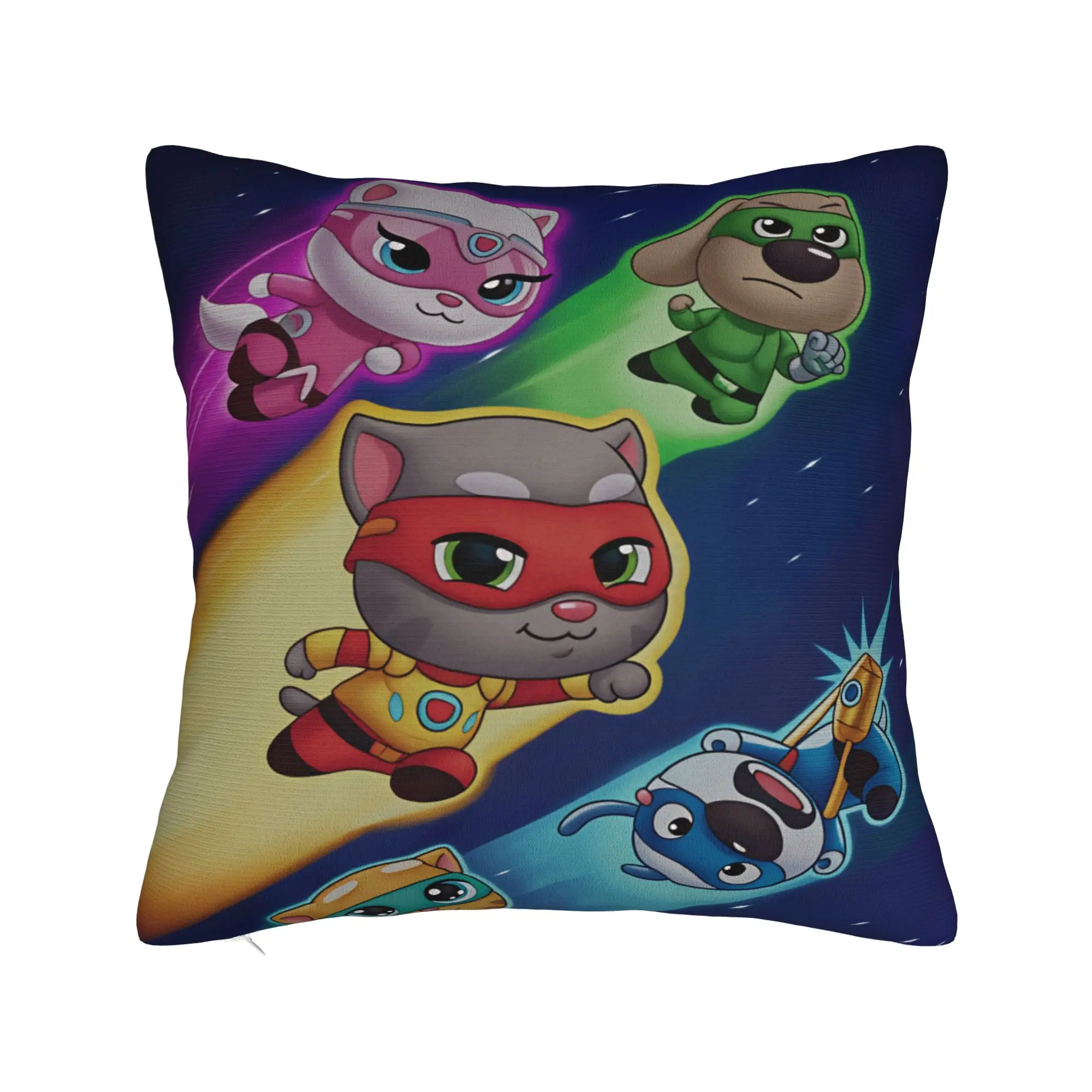 Decorative T-Talking T-Tom And F-Friends Pillow Cover  Comfy Cushion Cover Vintage Pillow Case For Sofa Home Decoration