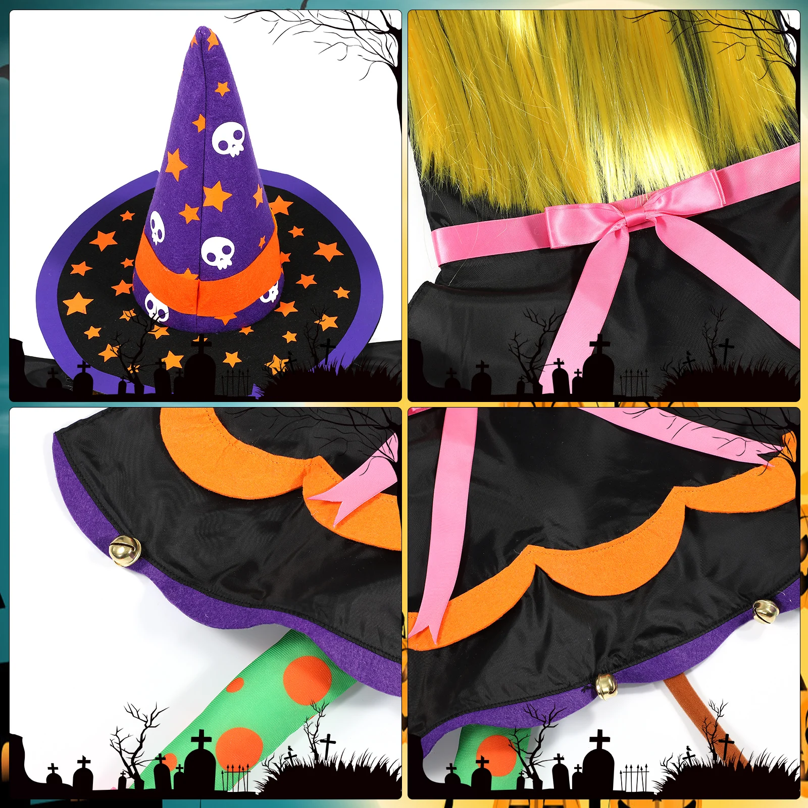 ديكور الهالوين الخارجي للديكورات الخارجية والشرفة المعلقة من الأمام