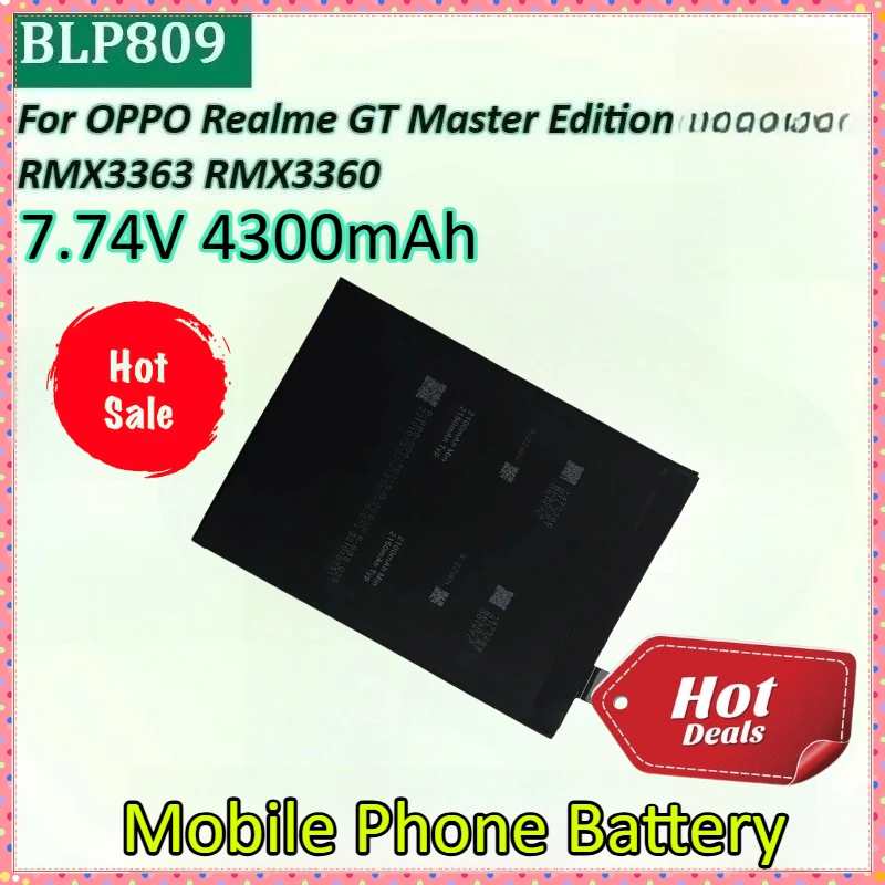 

BLP809 7.74V 4300mAh Replacement Mobile Phone Battery for OPPO Realme GT Master Edition RMX3360 RMX3363 High-Capacity Batteries