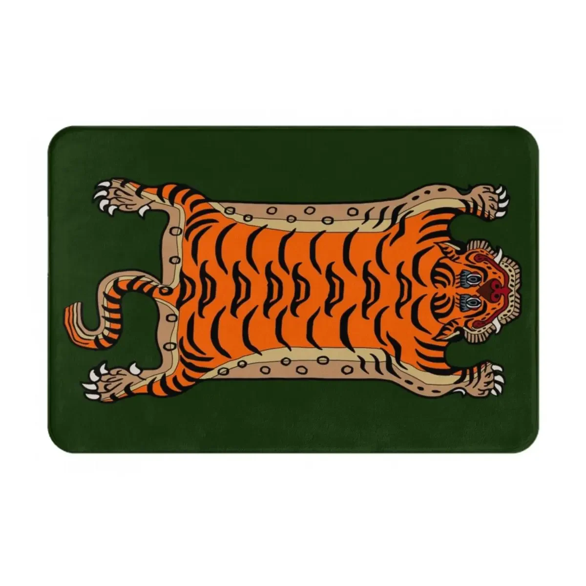 Tibetan Tiger Rug Doormat Rug Carpet Mat Footpad Polyester Anti-Slip Cushion Front Room Corridor Kitchen Bedroom Balcony Toilet