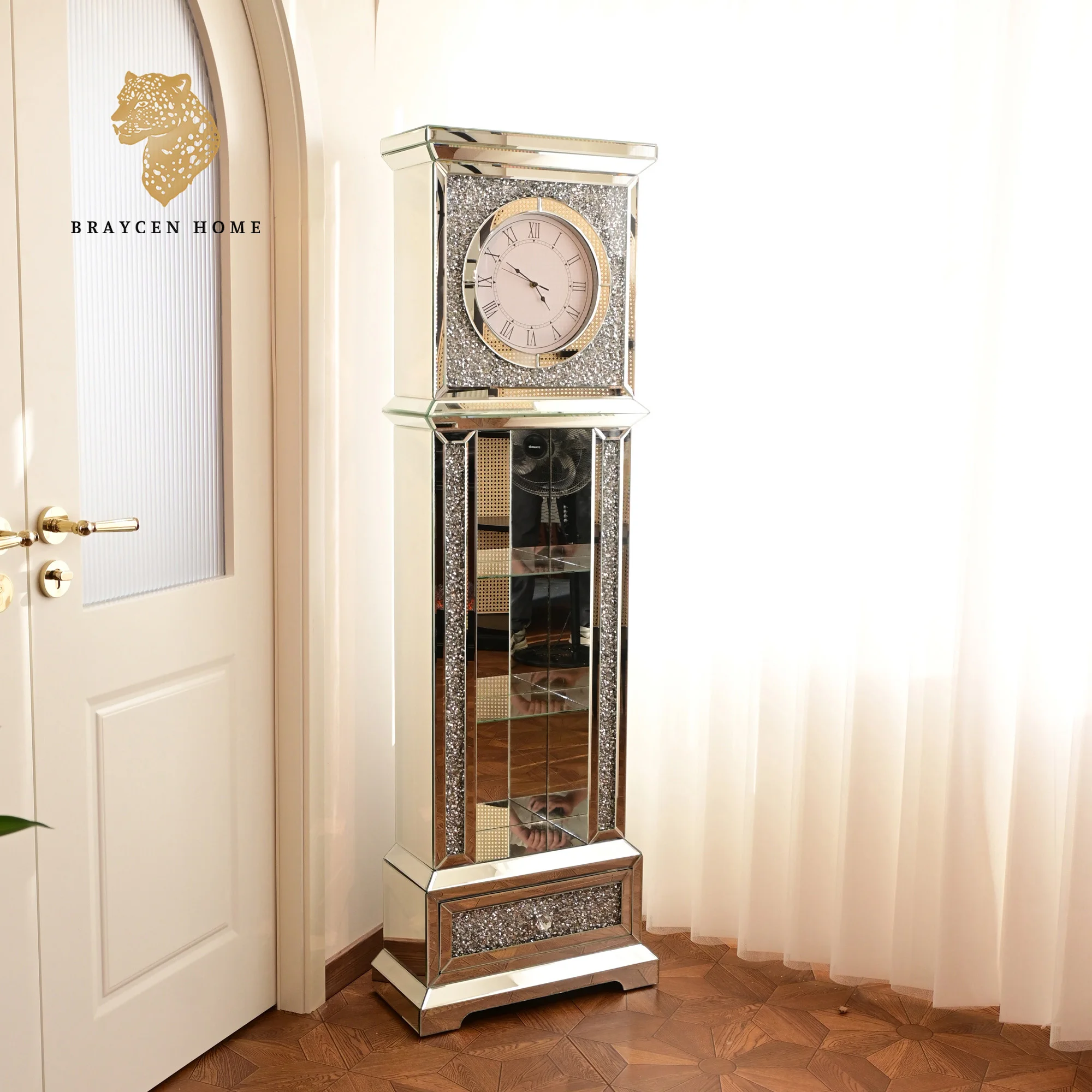 European Style New Design Modern Decorative Floor Clocks Living Room Decorative Cabinets Furniture Home Decor