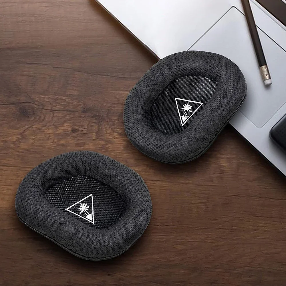 زوج واحد من وسادات الأذن للاستبدال وسادات الأذن وسادة الكعك لشاطئ السلحفاة الشبح 600 700 Gen 2 سماعات الألعاب اللاسلكية سماعات الألعاب