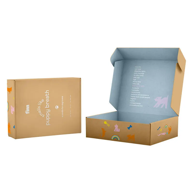 Custom Double-Sided Printed Color Laminated Packaging Box Thickened Three-Layer Corrugated Paper Box Clothing, Accessories,