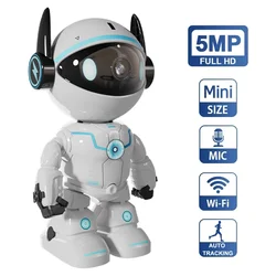 HiEasy APP Robot IP Camera 5MP Indoor WiFi Camera 2.4Ghz CCTV IR Night Vision Two Way Audio Auto Tracking Surveillance Camera