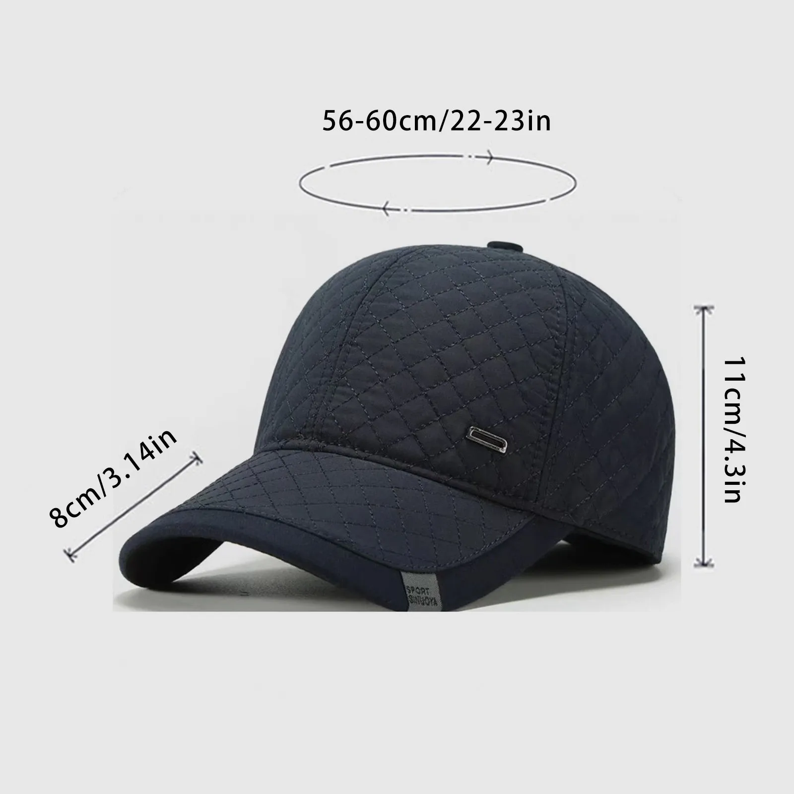 Men'S Dark Baseball Cap Sports Autumn And Winter Men'S Hat Casual Warm Ear Protection Thickened Duckbill Baseball Cap 모자