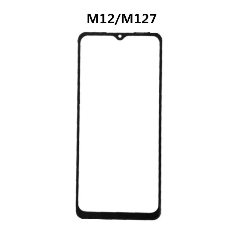 Penutup luar kaca, layar luar untuk Samsung Galaxy M02 M12 M22 M32 M42 M62 depan Panel sentuh LCD Display suku cadang pengganti + OCA