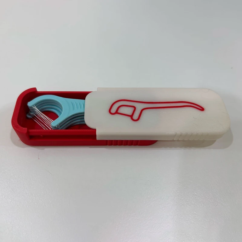 1Pc Portable Dental Floss Box Mini Toothpick And Floss Organizer Mini Sliding Storage Box For Small Items For Home Office Travel