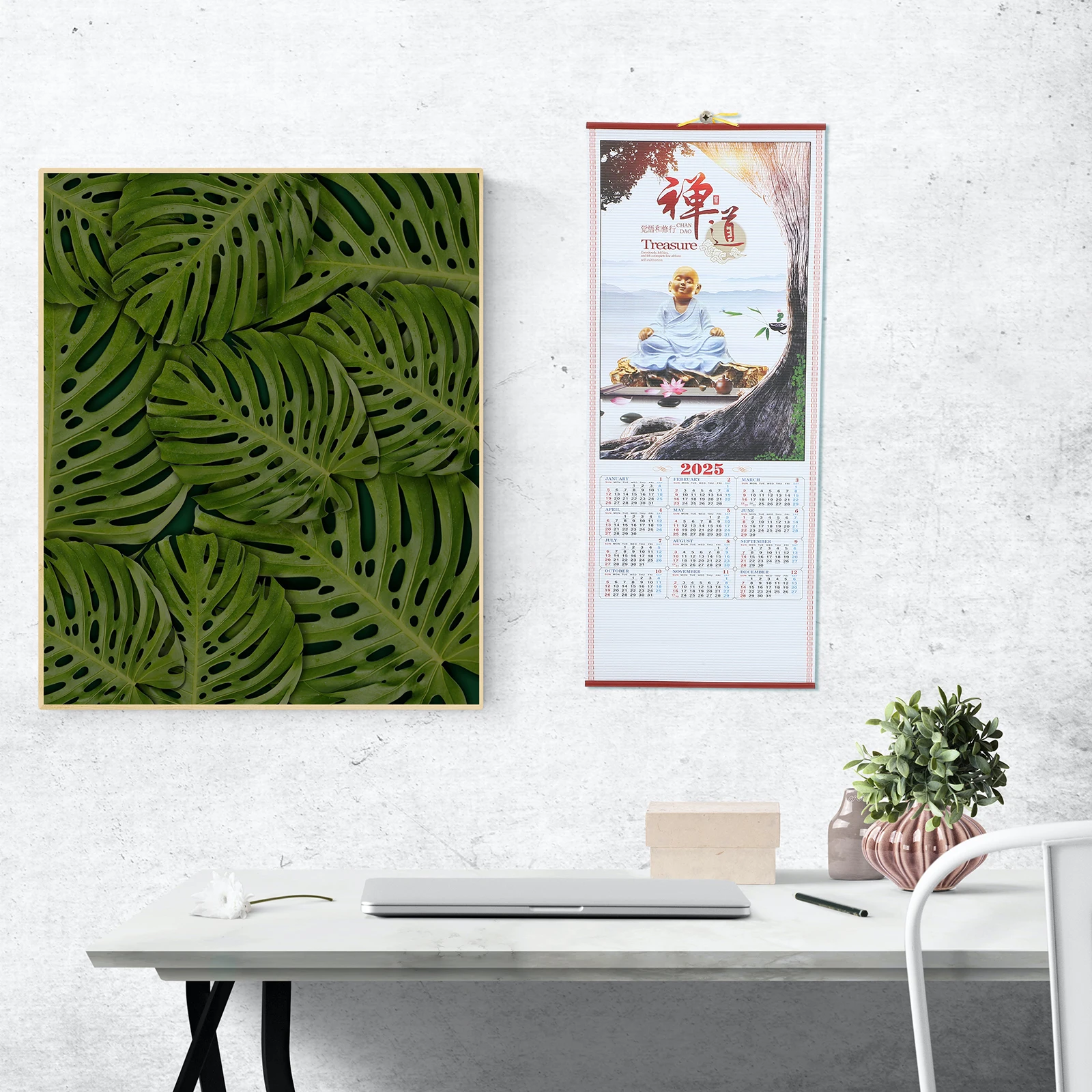 

Small Paper Hanging Wall Calendar Exquisite Design Lightweight Clear Printed Monthly Planner 2025 Home Office Organizer