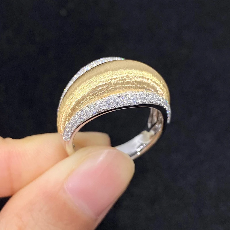 Kazuo Vintage Sieraden 18K Geel Gouden Sieraden Sets Echte Diamanten Mode Blad Ring Voor Vrouwen Engagement Wedding Party