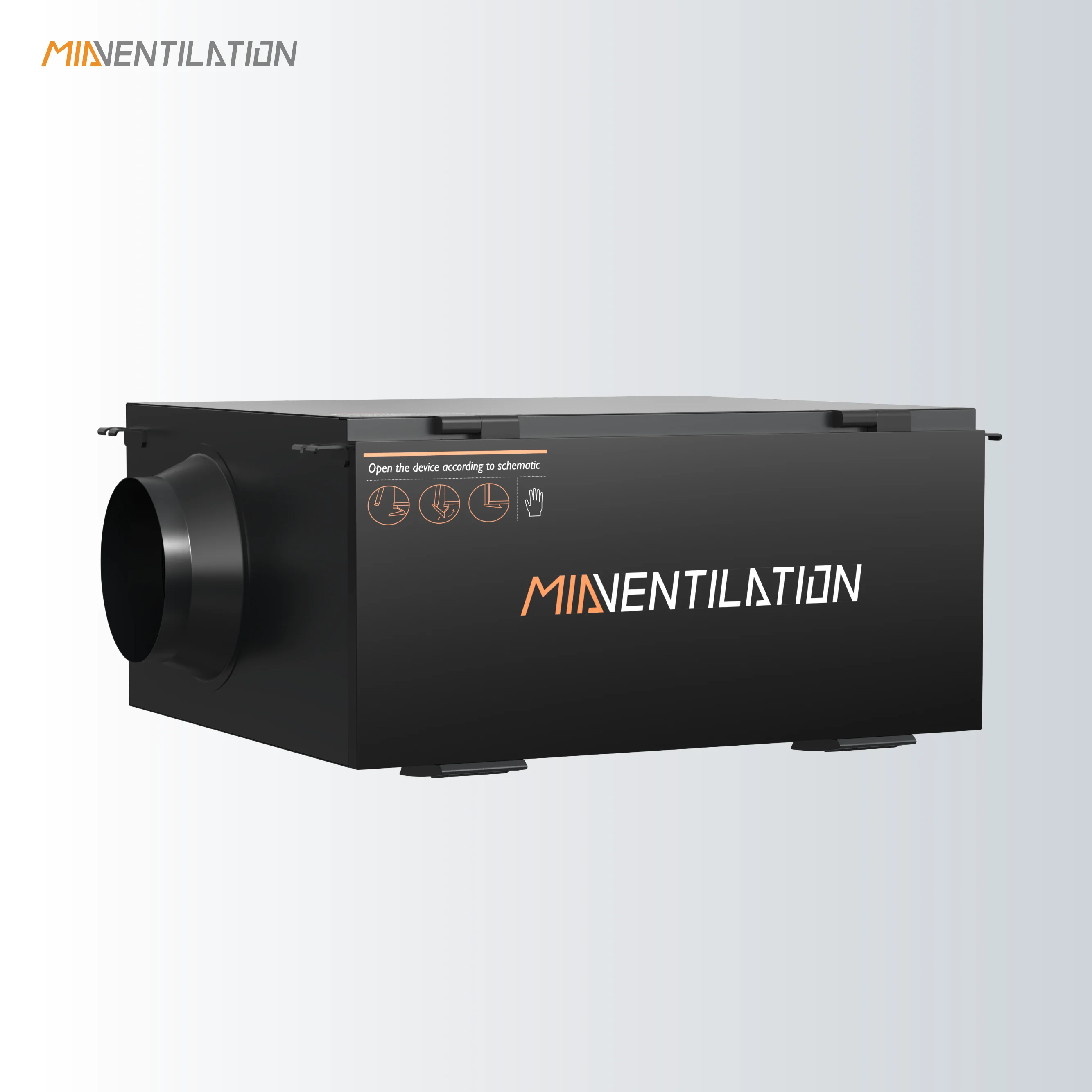 2500m3/h EC Motor 220V Single Flow Air Purification Ventilation/ Exhaust Fan Unit For Fresh Air Supplying Stale Air Extracting