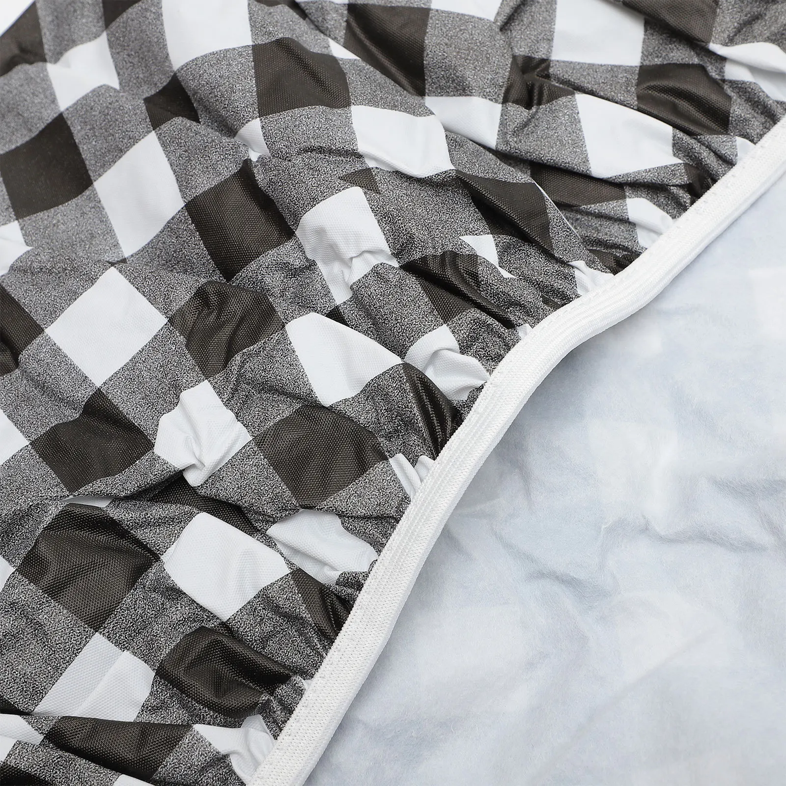 

Waterproof Round Table Cover Heavy Duty Fade Resistant Machine Washable for Wedding Hotel Restaurant Festival Feast Decoration