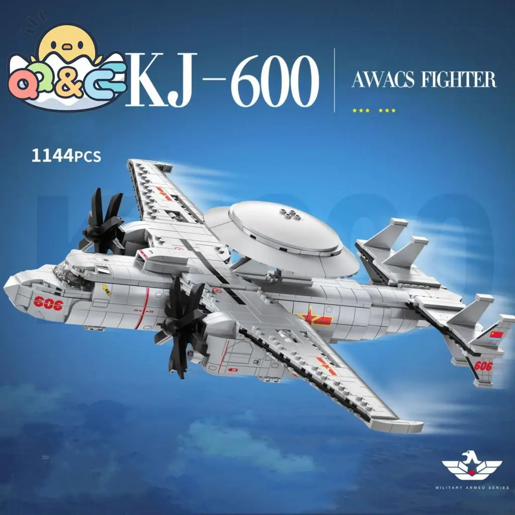 Air Protection Early Warning Aircraft Small Particle Airplane Fighter Model Building Blocks Hobby Toy Brick Toys for Kids Gifts