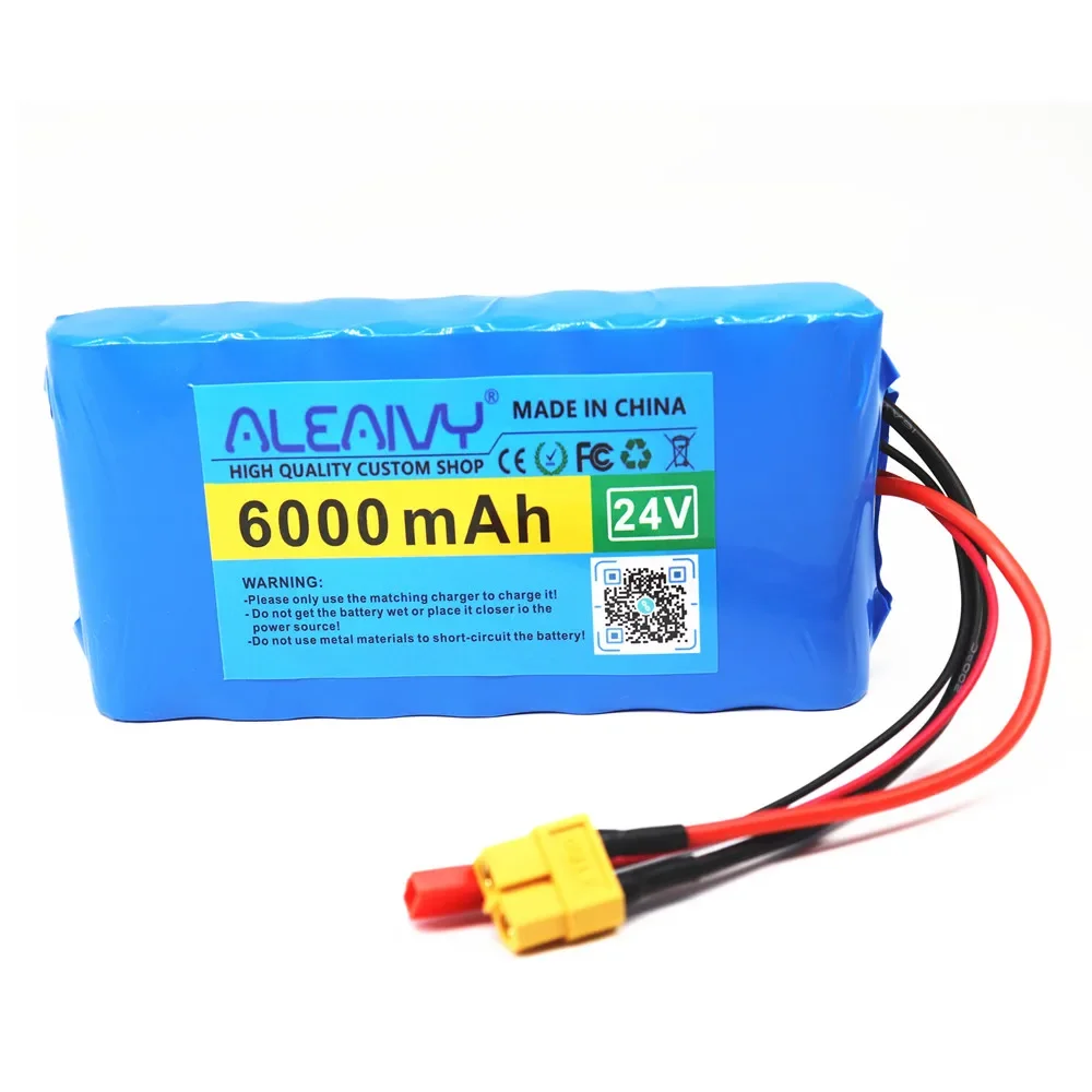 24V 6Ah 7S1P 25.2V 29.4V 6000mAh Lithium-ion Battery Pack for Small Electric Unicycles Scooters Toys Bicycle Built-in BMS