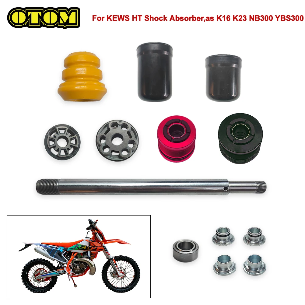Para KEWS HT HTW suspensión de motocicleta amortiguador varilla pistón cojinete inferior buje amortiguador bolsa de aire de goma K16 K23 NB300 YBS300