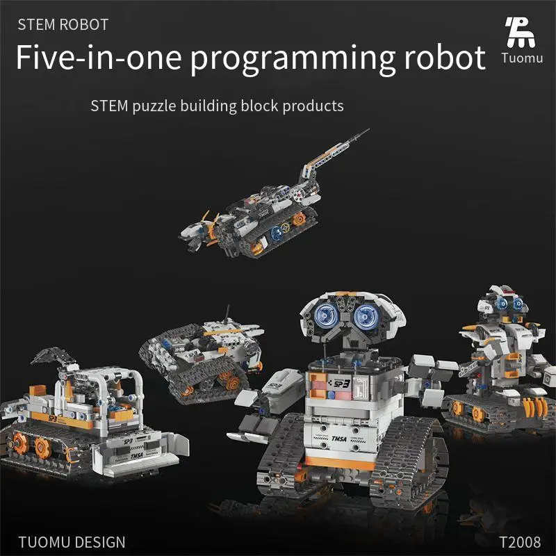 

Programming WALL-E 5-in-1 Robot Building Blocks Assembly Bricks Electric Remote Control Children's Kit Toy