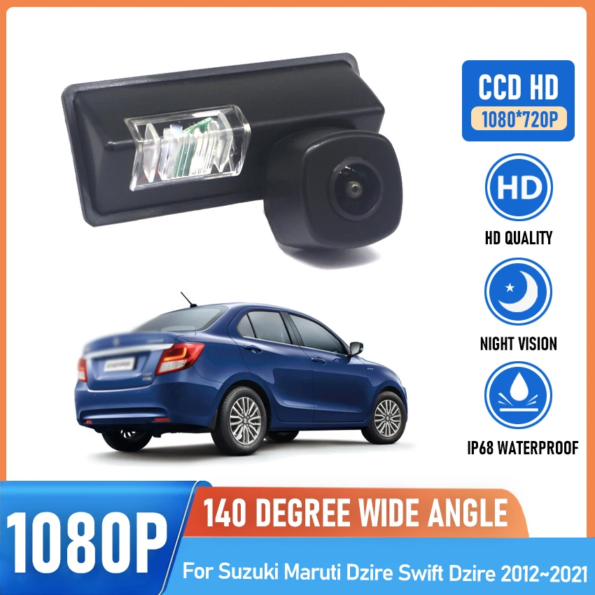 Rear View Camera For Suzuki Maruti Dzire Swift Dzire 2012~2018 2019 2021 CCD HD Night Vision Reverse Parking Backup Camera