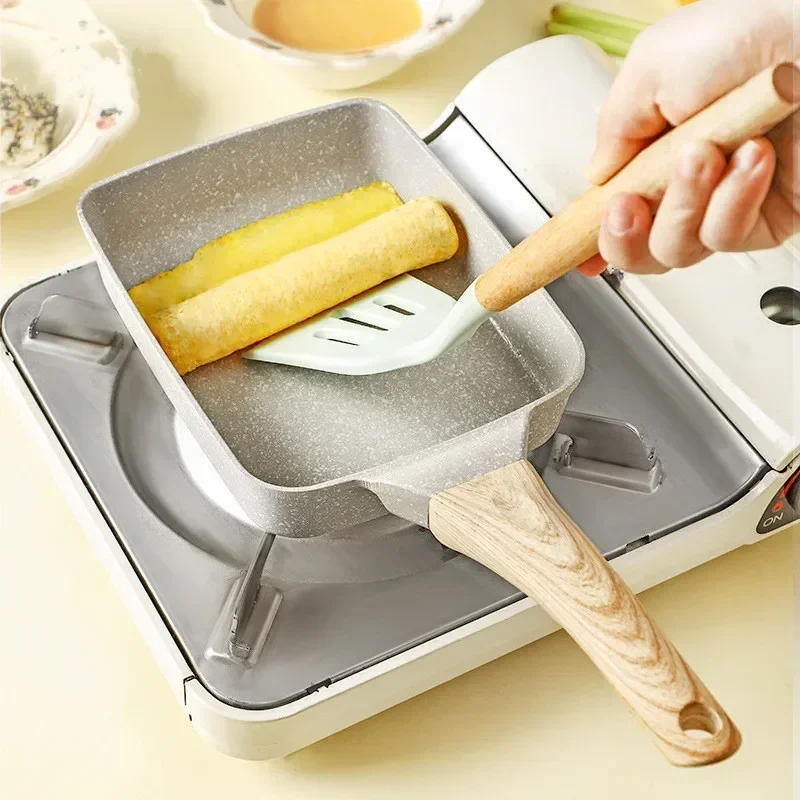 Maifan Stone Durable Non-Stick Frying Pan Spatula Household Pancake Tamagoyaki Breakfast Maker Cooking Pot Kitchen Cookware