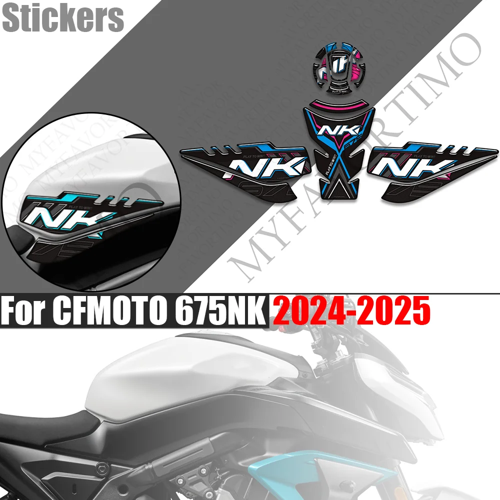 

For CFMOTO 675NK 2024 2025 Motorcycle Tank Pad TankPad Side Grips Gas Fuel Oil Knee Protector Stickers Decals CF MOTO 675 NK