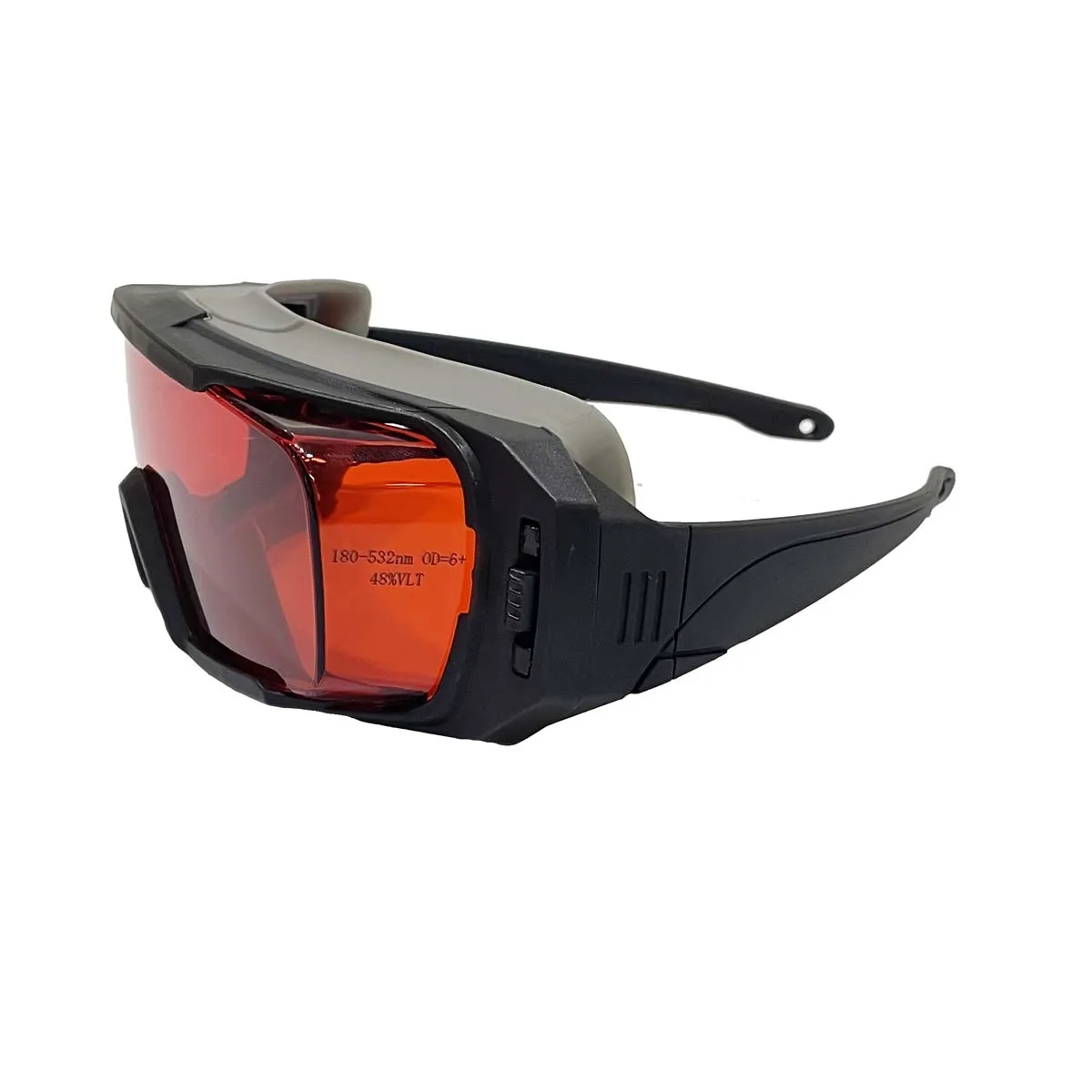 Perna removível Laser Marcação Goggles, óculos de proteção sem caixa, OD6 + CE, 180-532nm, 1Pc