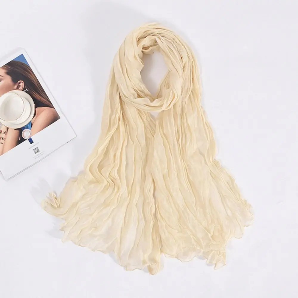 Sciarpa di protezione solare estiva Scialli lunghi morbidi Hijab avvolgente sottile per donna uomo