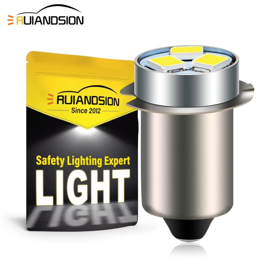 RUIANDSION 2 個 P13.5S PR2 E10 ミニネジ LED 懐中電灯電球ランプ 3V 4.5V 6V 12V 交換用フルトントーチライト 6000K
