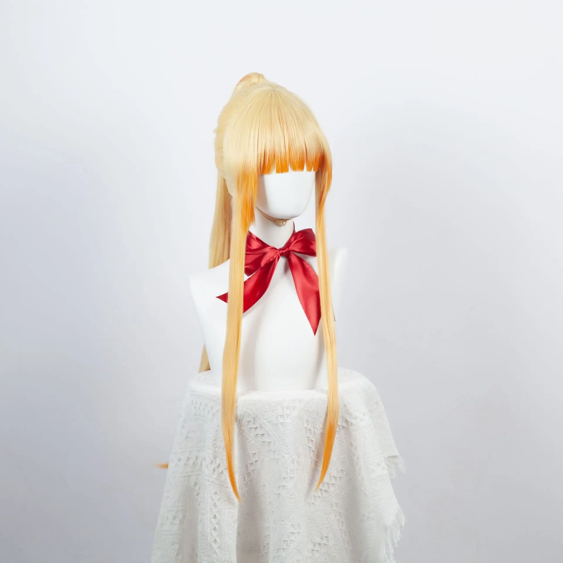 - Kyojuro Rengoku Kamado - Shinobu Kocho jaune dégradé dégradé queue de cheval Cosplay Anime perruque queue de cheval Style