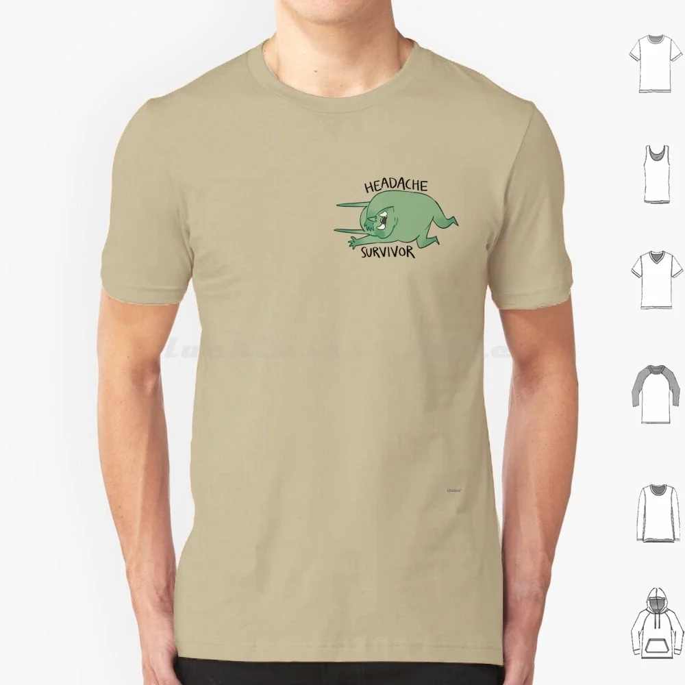 

Футболка Headache Survivor Goblin, большой размер, 100% хлопок, гоблин, милая футболка Headache Survivor Goblincore Dnd Goblin Relatable