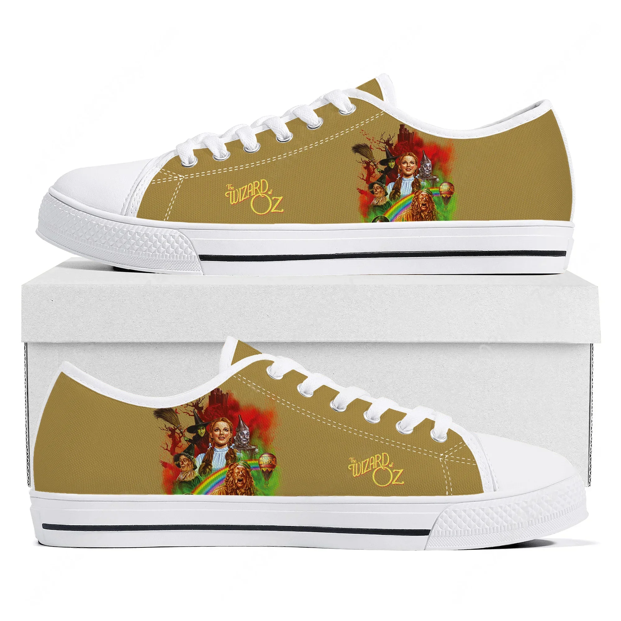 

Кроссовки The Wizard of Oz Low Top высокого качества для мужчин, женщин и подростков, повседневная обувь из канваса, модные узоры, обувь на заказ