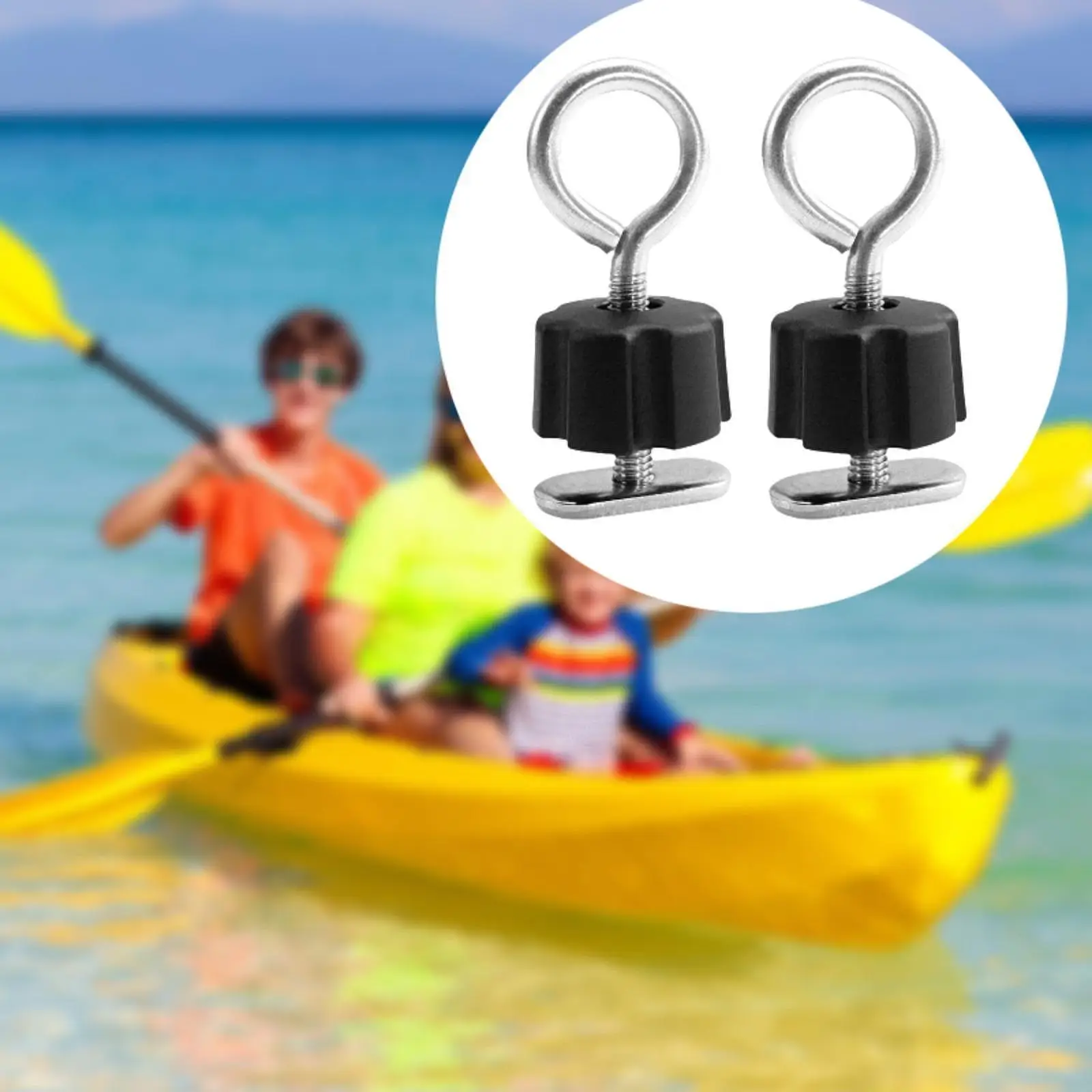 

2 шт., комплект гаек для каяков, болт M6, удерживающий банджи-шнур, сверхмощные детали для яхт, рельсовые парусные лодки, каякинг на открытом воздухе