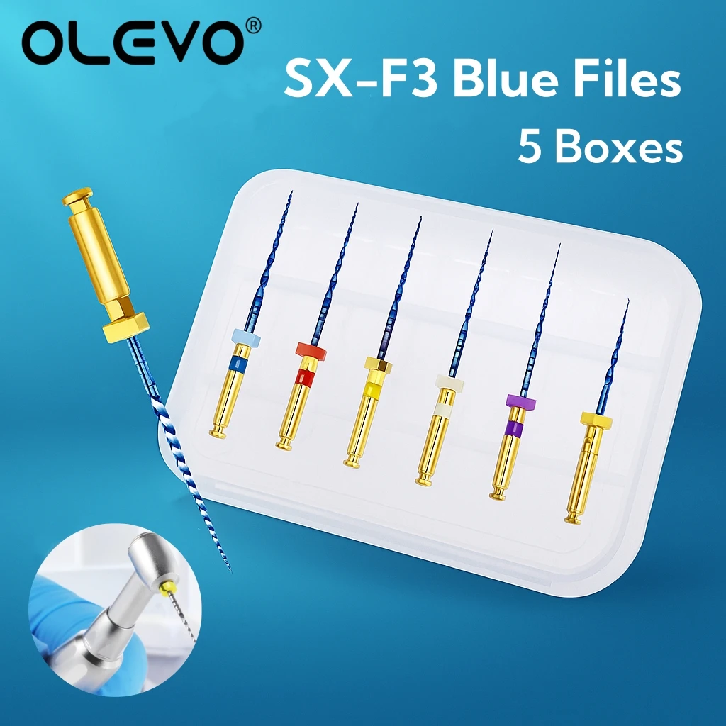 

5 Box Dental Root Canal Files Heat Activated File Nickel Titanium Endodontic Rotating Files SX-F3 Dentistry Treatment Tools