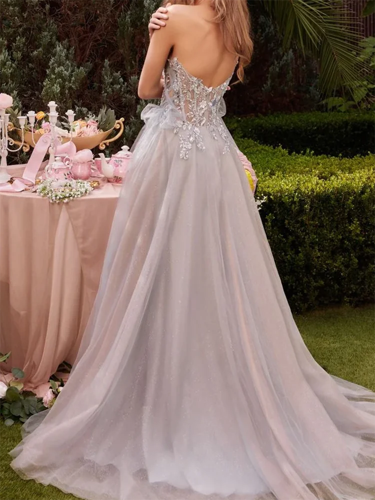 Vestidos de noche formales elegantes con apliques florales y escote en forma de corazón, vestidos de fiesta de cumpleaños y graduación personalizados