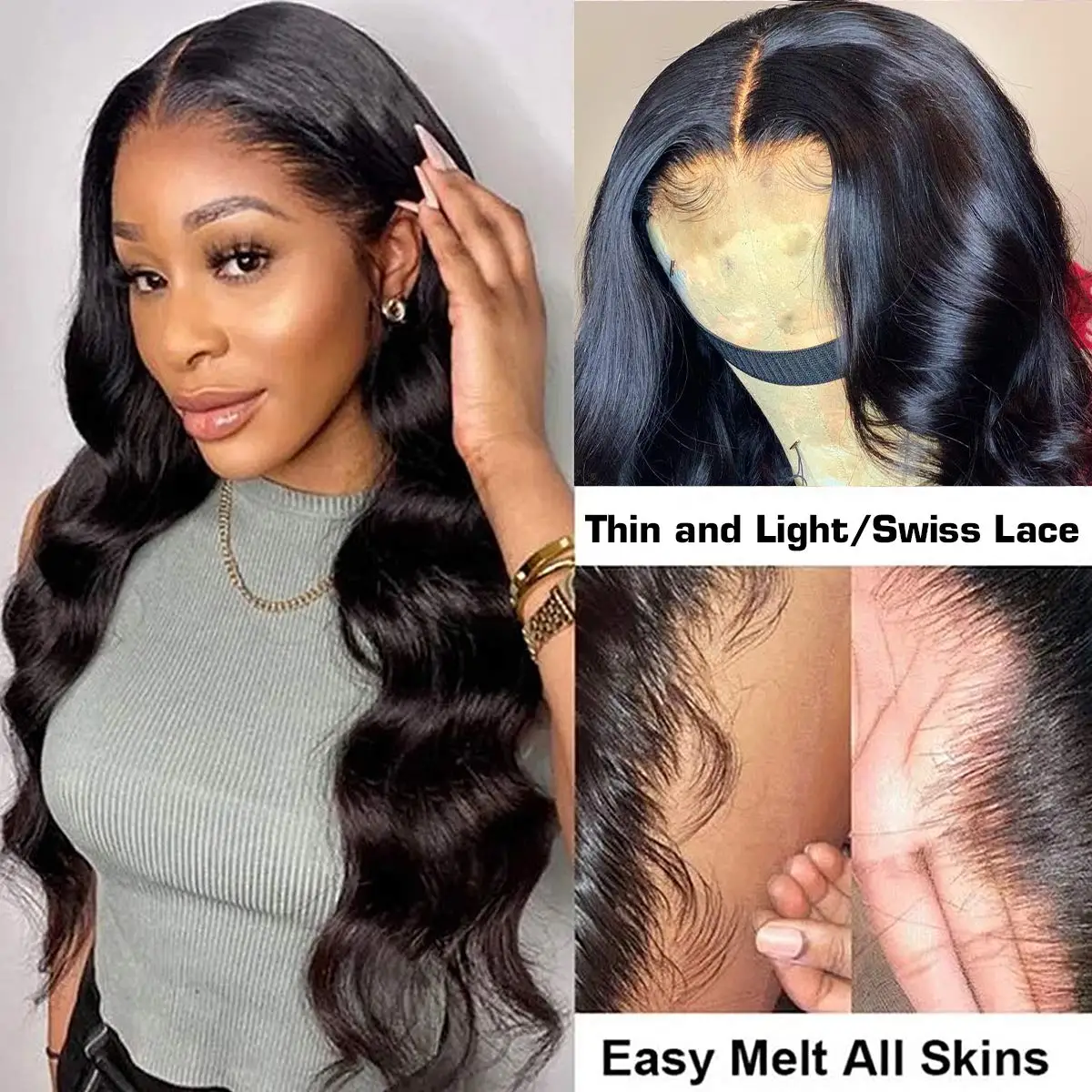 

Body Wave Wig 13x4 13x6 HD Lace Frontal Human Hair Wig 5x5 Lace Closure Wigs For Women Brazilian Glueless Wigs Wear to Go