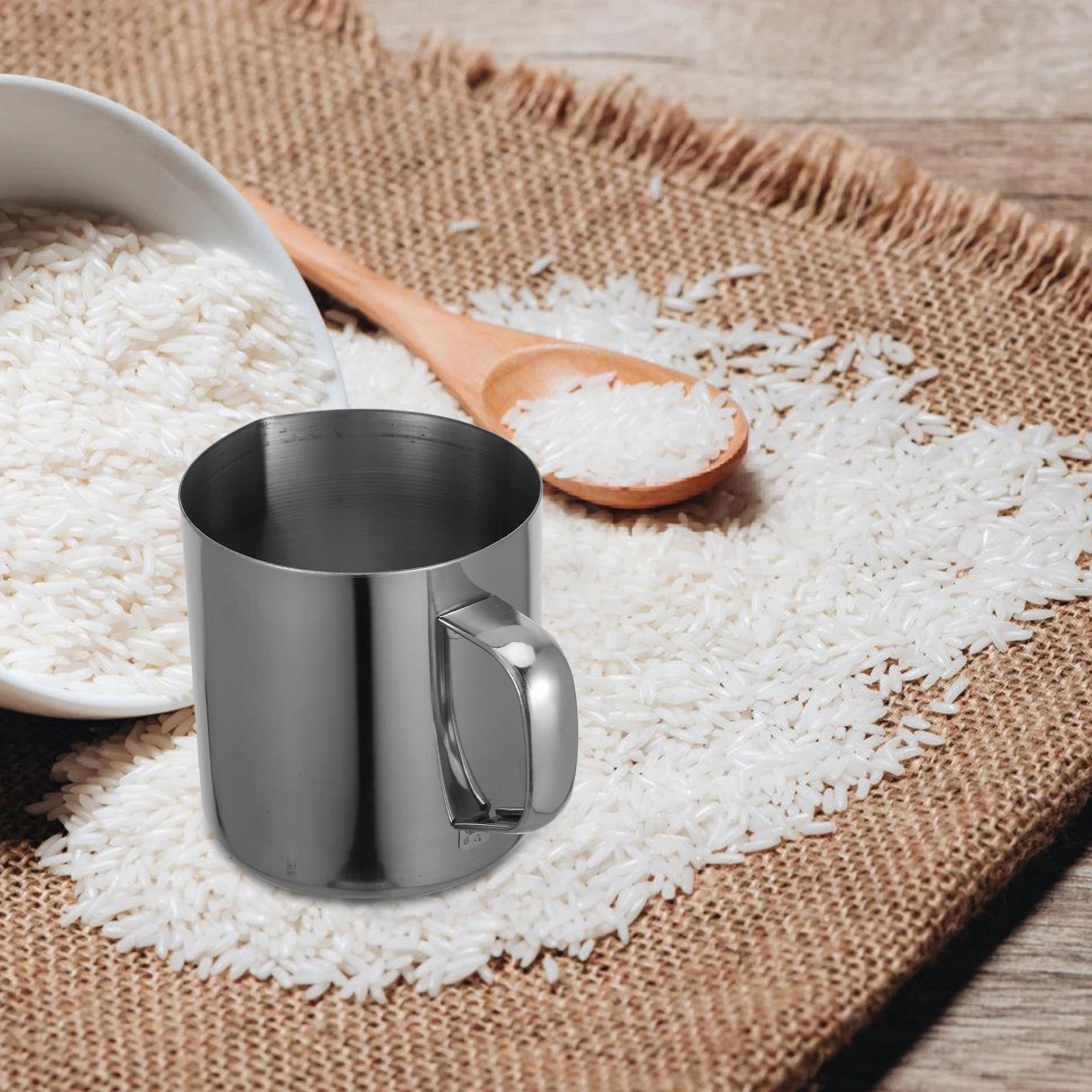 

1pc Stainless Steel Rice Multi-Function Kitchen Container For Baking Syrup Cup Space-Saving Rice