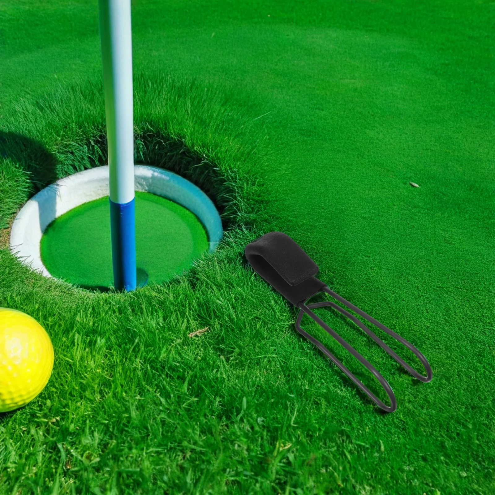 حامل كرة جولف معدني محمول، منظم حقيبة معلقة، قاعدة ثابتة، تحميل سريع، متوافق مع ملحقات الجولف الخارجية