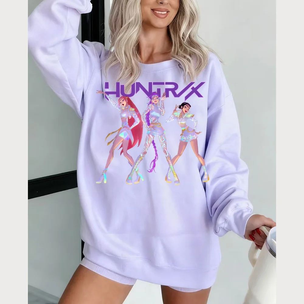 2025年新作アニメ魔女狩り女子グループセーターコミックストリートウェアプルオーバー長袖コットン大きいサイズゆったりスウェット