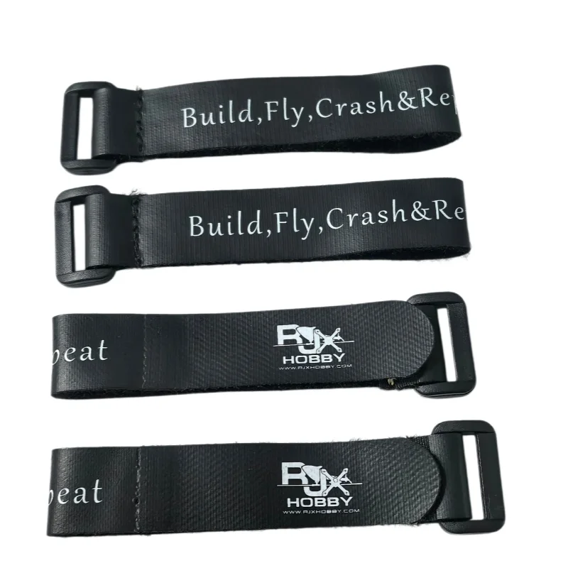 Correas de Silicona Antideslizantes de 200X20MM, 4 Piezas, con Cierre de Velcro Ignífugo para Drones FPV, Quadcopters, Helicópteros y Autos, Color Negro